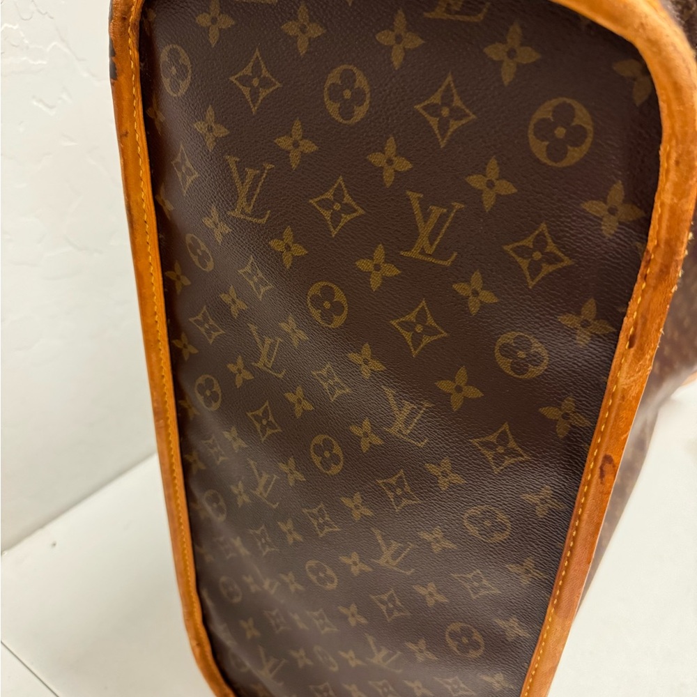 Louis Vuitton Paris Vintage Monogram Coated Leather Trim Soft Side Suitcase - Picture 3 of 14
